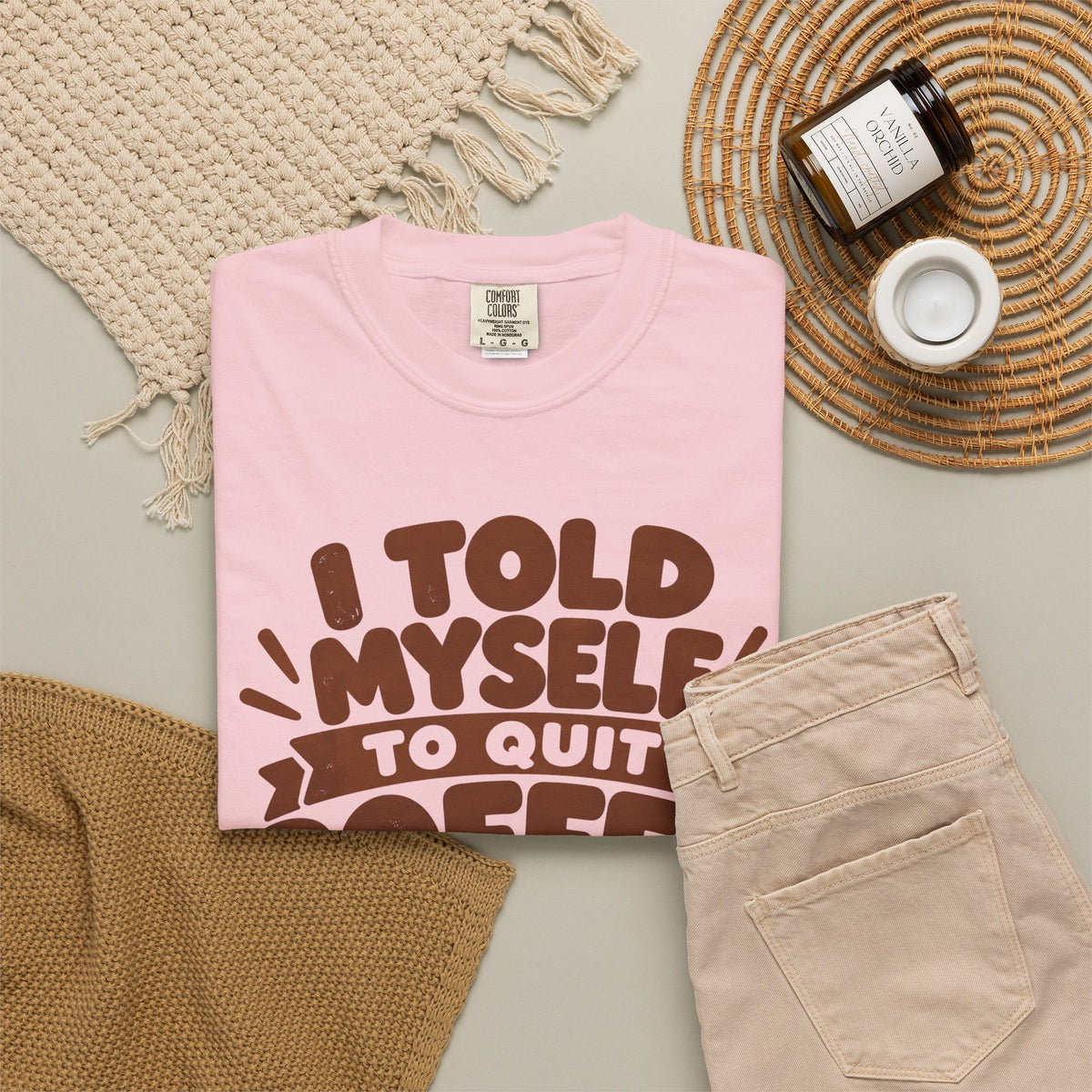 I Told Myself to Quit Coffee Funny Coffee Lover T-Shirt