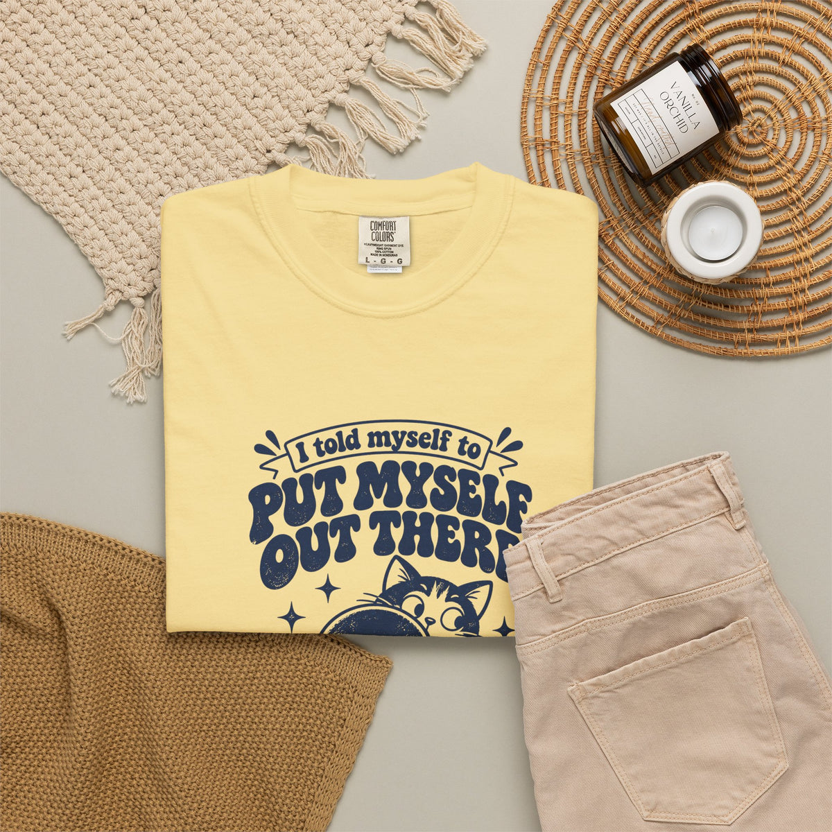 Put Myself Out There – Funny Social Battery T-Shirt – Bad Advice Club product mockup
