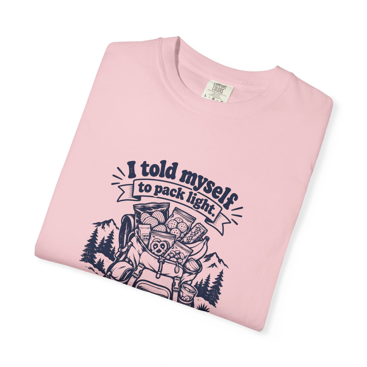Pack Light – Funny Outdoor Escapes T-Shirt – Bad Advice Club product mockup