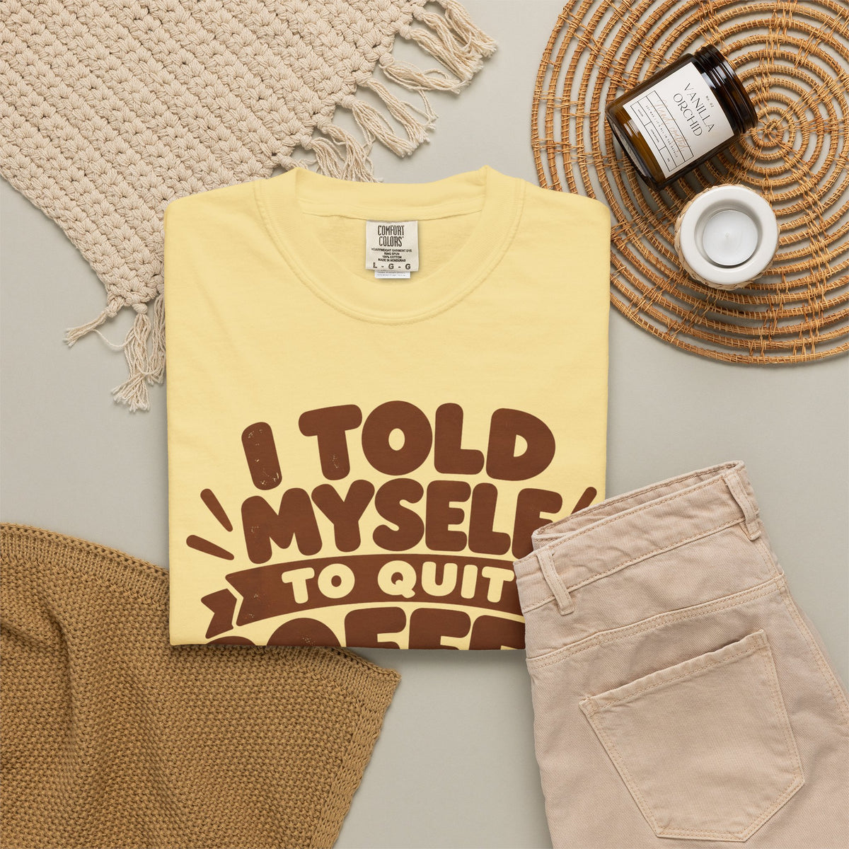 I Told Myself to Quit Coffee Funny Coffee Lover T-Shirt