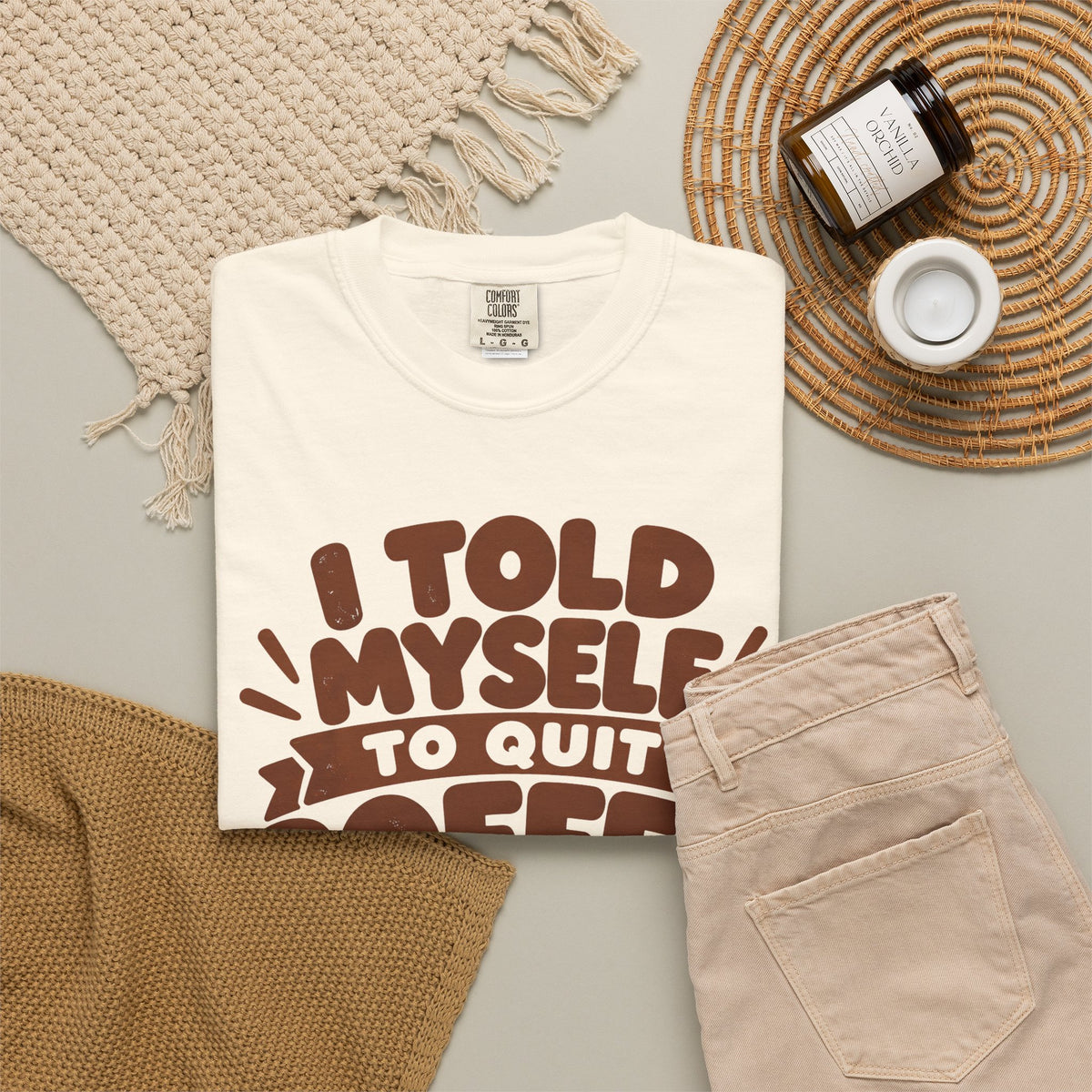 I Told Myself to Quit Coffee Funny Coffee Lover T-Shirt