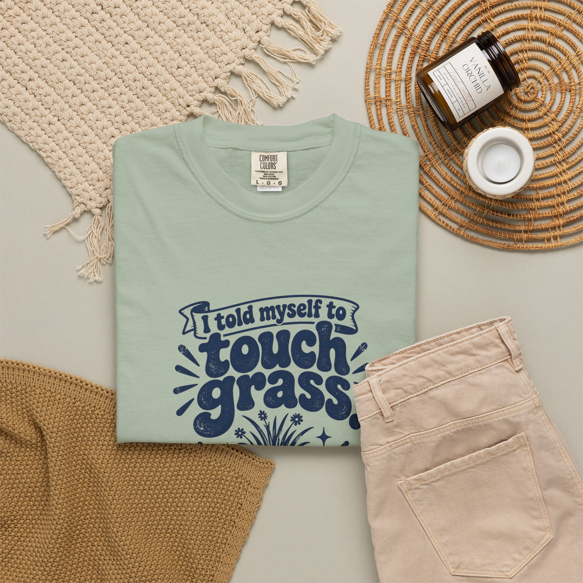 Touch Grass – Funny Gaming T-Shirt – Bad Advice Club product mockup