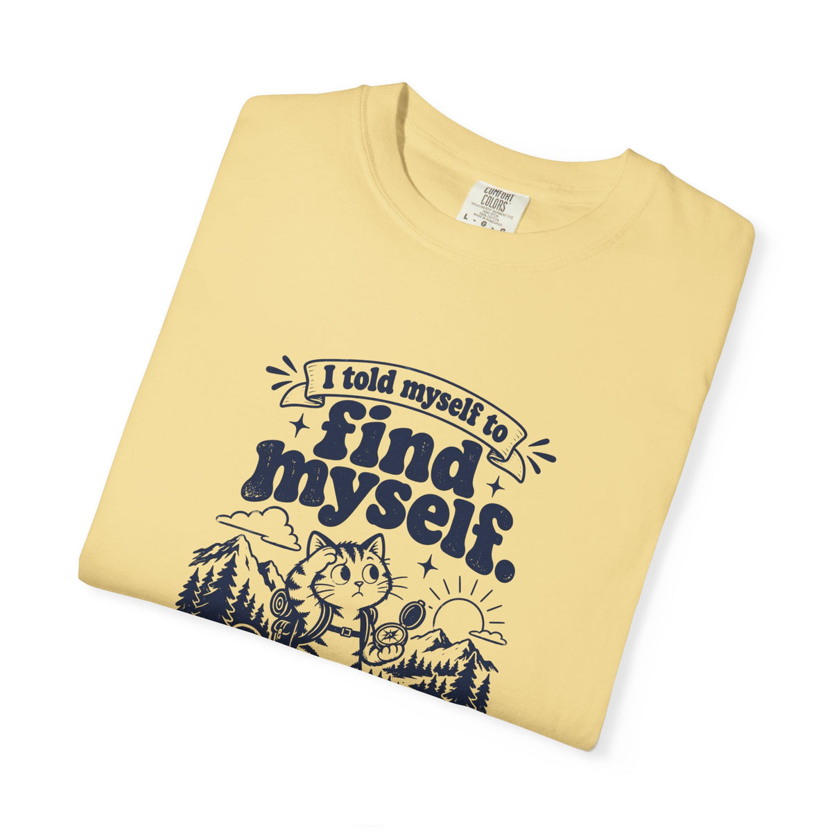 Find Myself – Funny Outdoor Escapes T-Shirt – Bad Advice Club product mockup