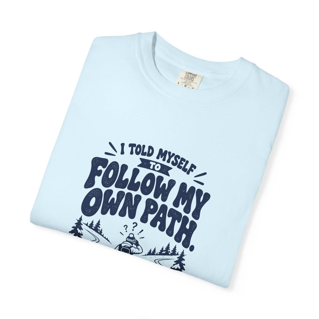 My Own Path – Funny Ski & Snow T-Shirt – Bad Advice Club product mockup
