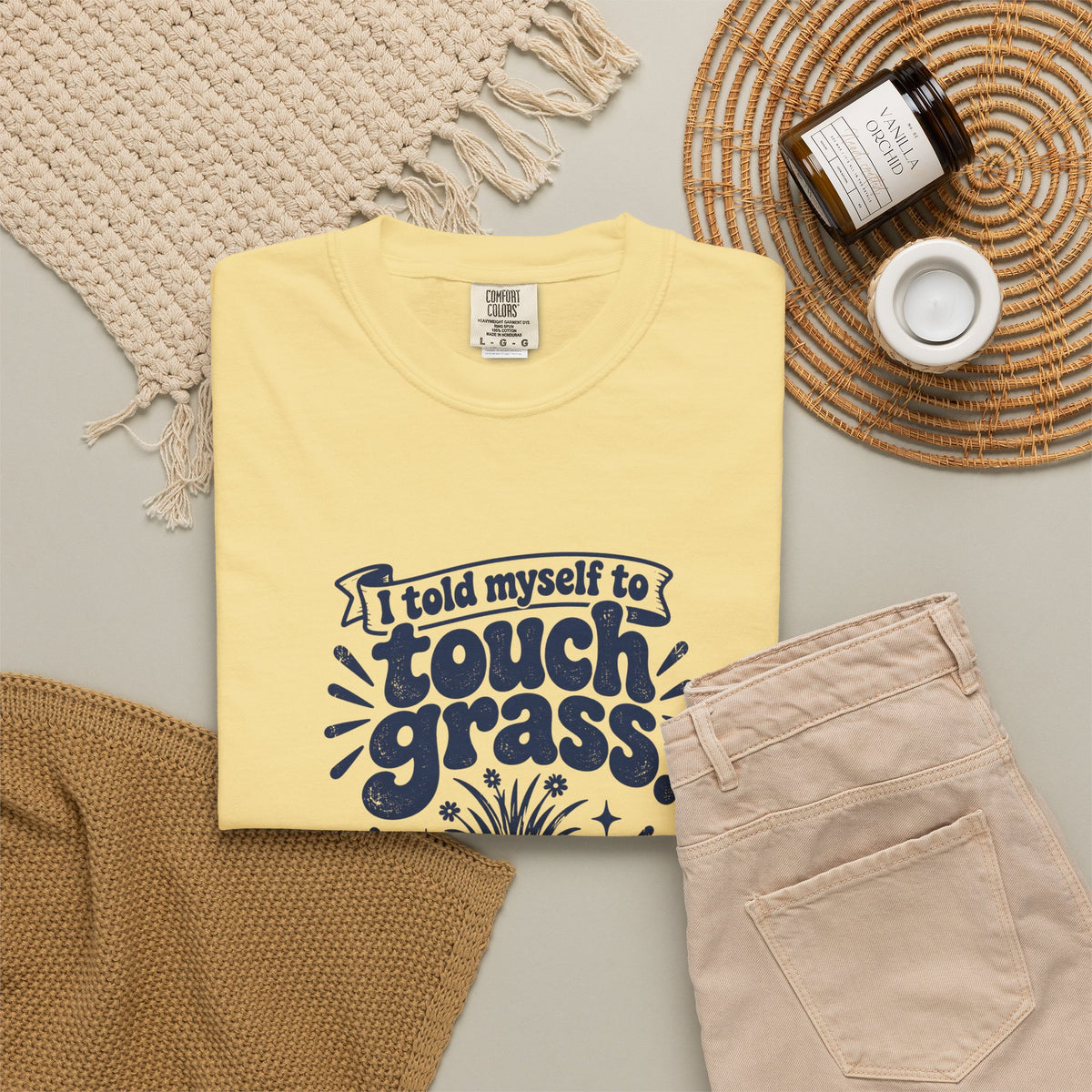 Touch Grass – Funny Gaming T-Shirt – Bad Advice Club product mockup