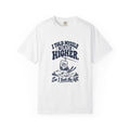 Aim Higher – Funny Ski T-Shirt – White – Bad Advice Club product mockup