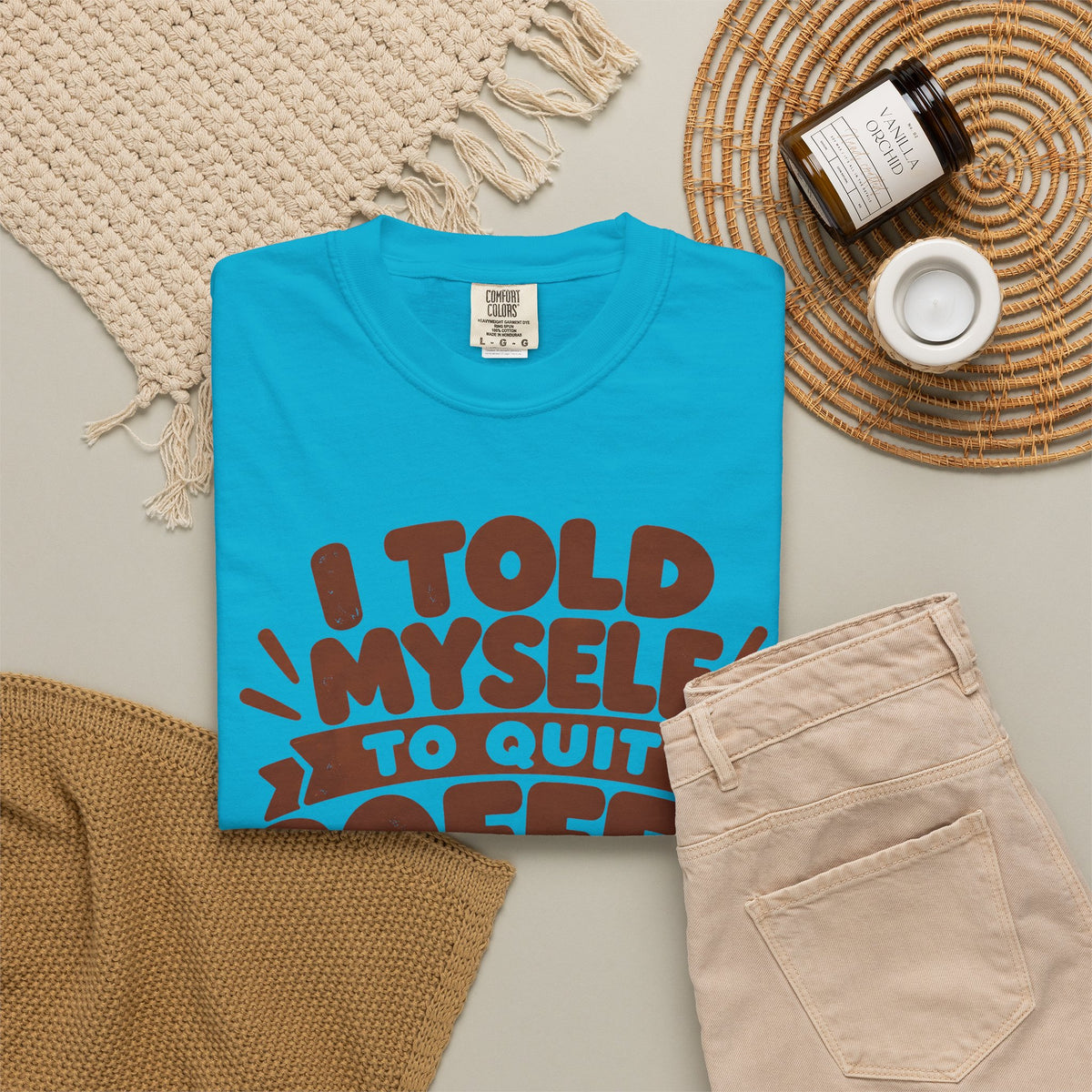 I Told Myself to Quit Coffee Funny Coffee Lover T-Shirt