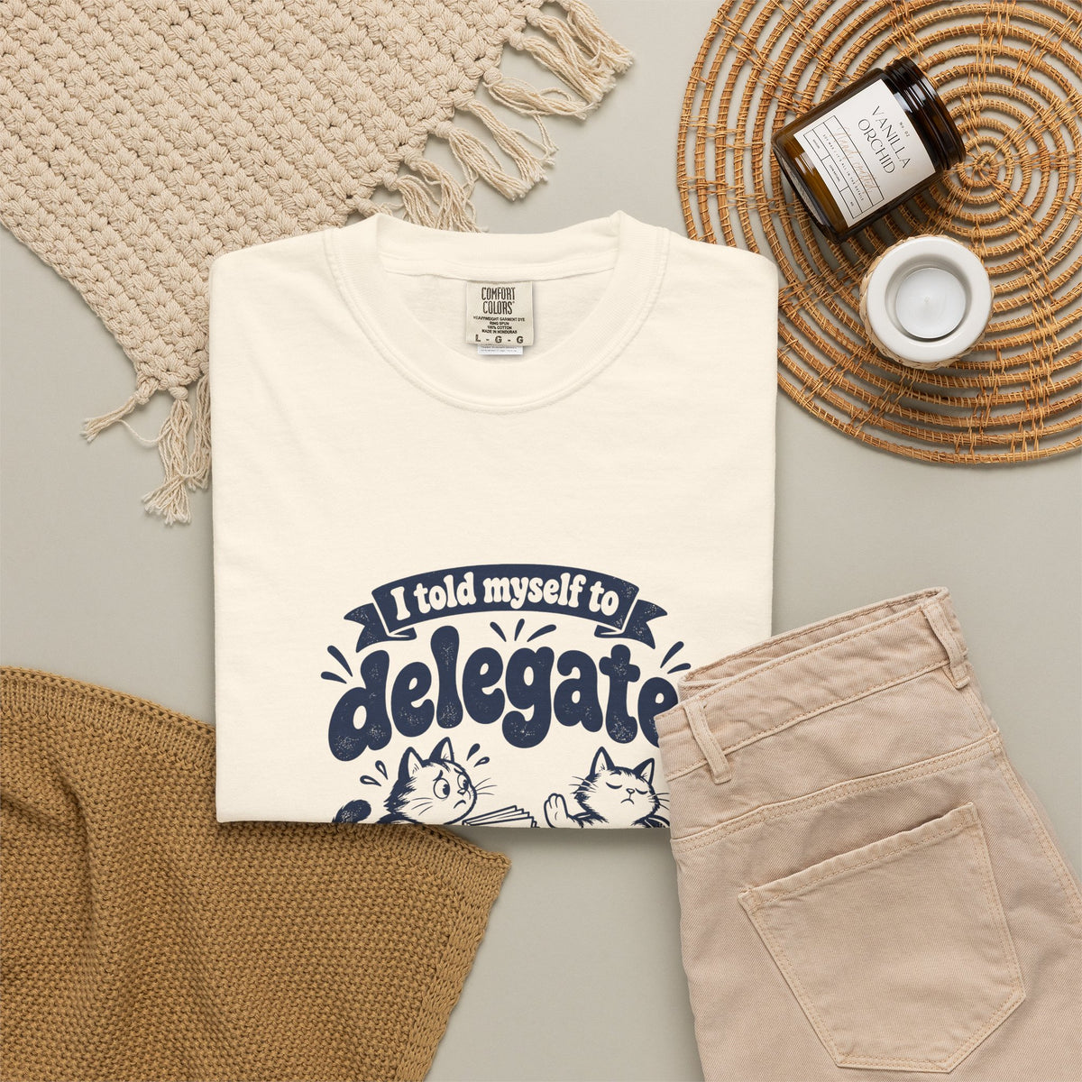 Delegate – Funny Work & Procrastination T-Shirt – Bad Advice Club product mockup